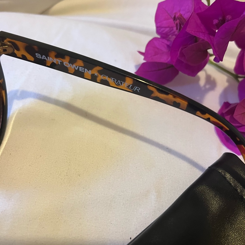 ***Sold**Brand New Saint Owen x CURATEUR WYLDE Tortoise Shell Sunglasses - Picture 8 of 9